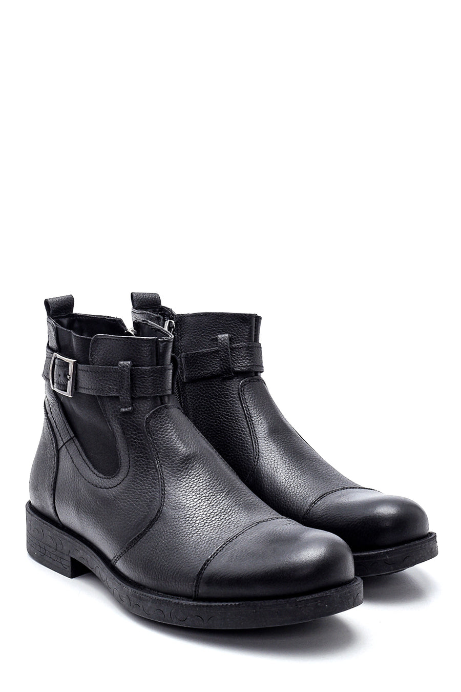 Men's Leather Zippered Boots