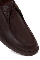 Male Brown Lace-up Leather Casual Shoes | Derimod