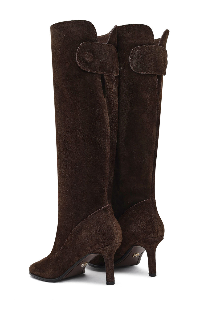 Women's Brown Thin Heeled Suede Leather Boot
