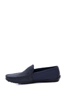 Erkek Lacivert Deri Casual Loafer | Derimod