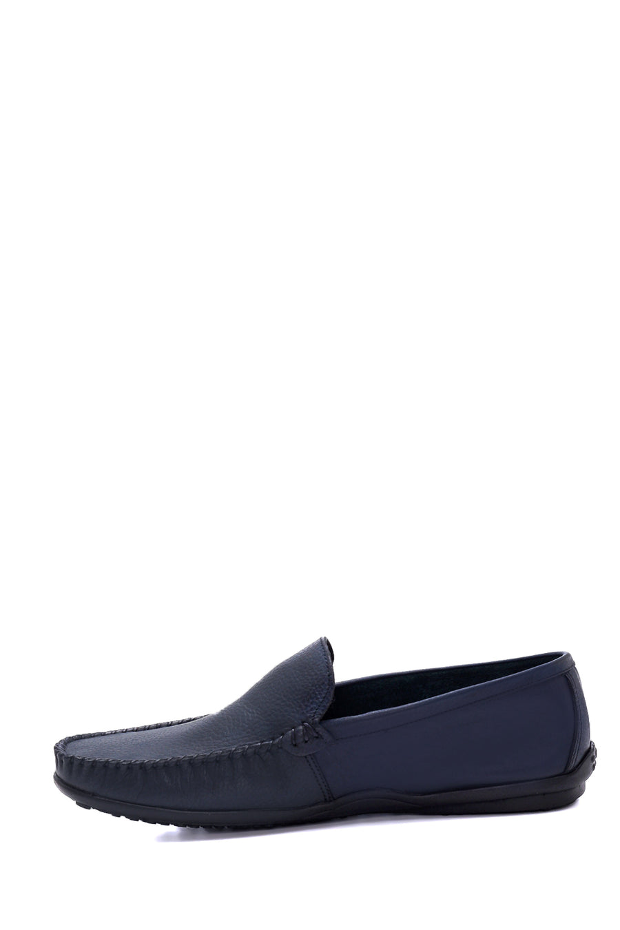 Erkek Lacivert Deri Casual Loafer