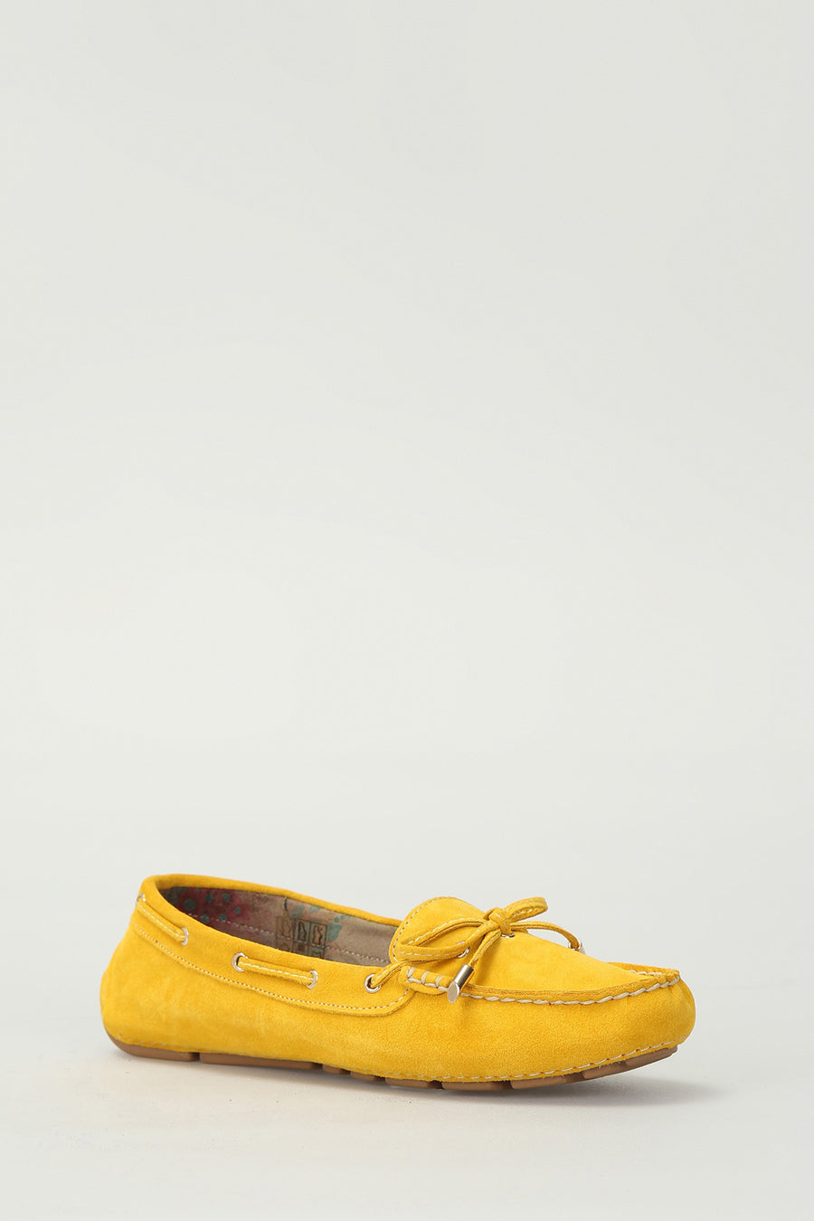 Suede Yellow Women's Leather Loafer