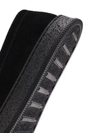 Men's Black Moccasin Suede Leather Loafer | Derimod