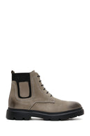 Men's Beige Nubuck Leather Boots | Derimod