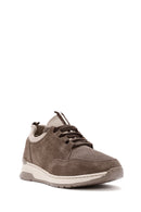 Woman Mink Lace-Up Thick-Soled Suede Leather Sneaker | Derimod