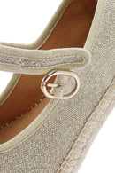 Women's Cream Buckled Fabric Espadrilles | Derimod