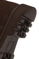Male Brown Suede Casual Chelsea Boots | Derimod