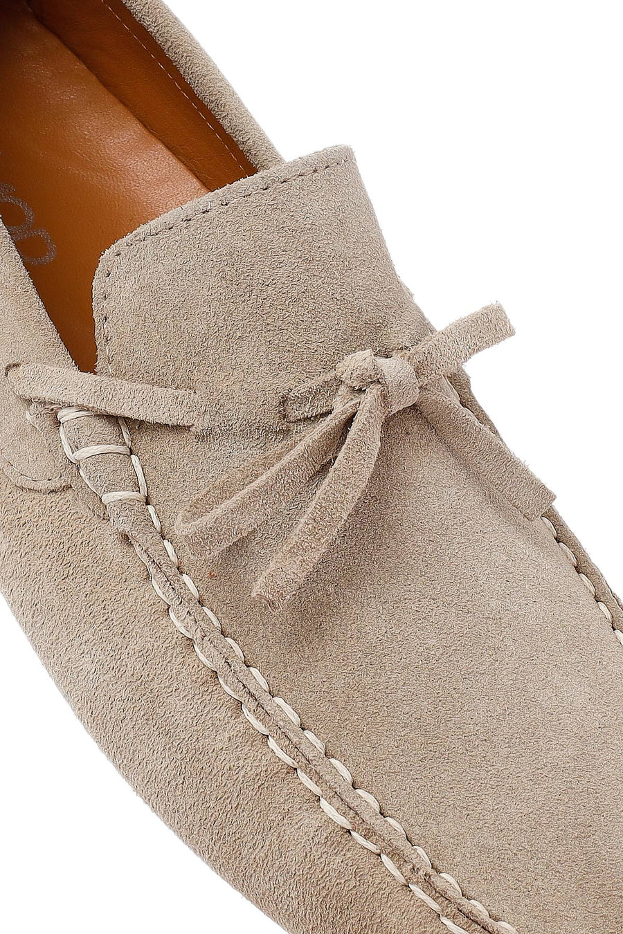 Men's Beige Suede Leather Loafer