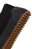 Erkek Siyah Bağcıklı Kalın Tabanlı Nubuk Deri Sneaker | Derimod