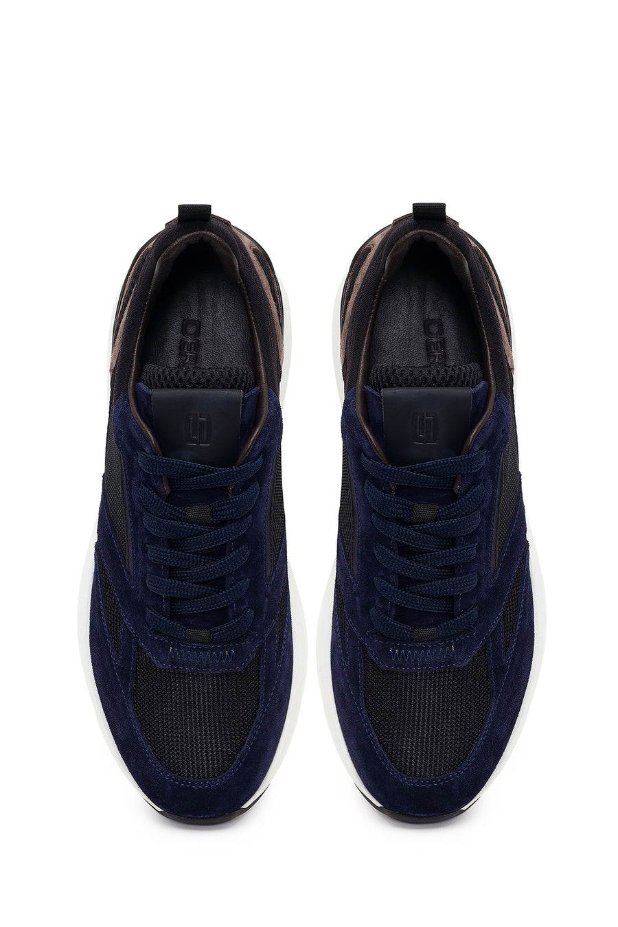 Male Navy Lace-up Leather Casual Sneaker