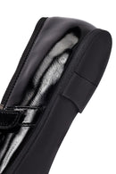 Woman Black Buckled Patent Leather Leather Babet | Derimod