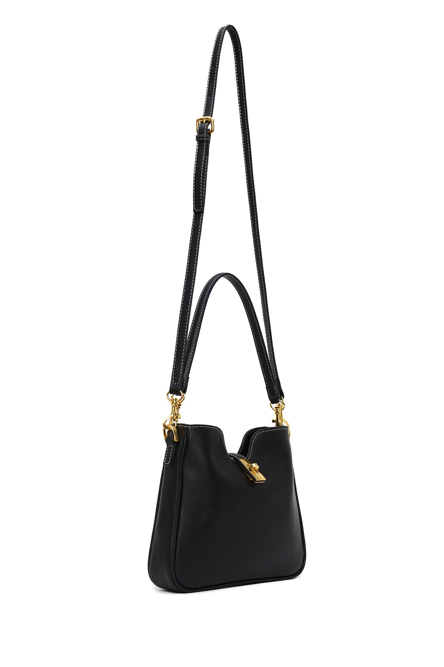 Woman Black Long-Strap Shoulder Bag