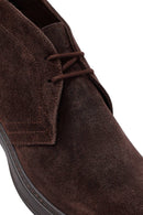 Male Brown Lace-up Suede Boots | Derimod