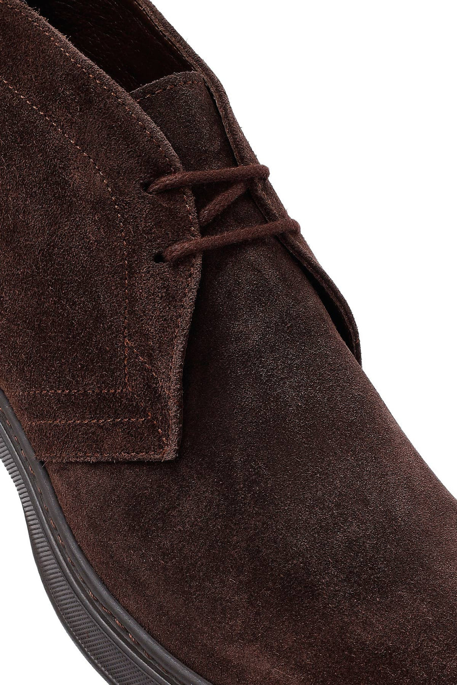 Male Brown Lace-up Suede Boots