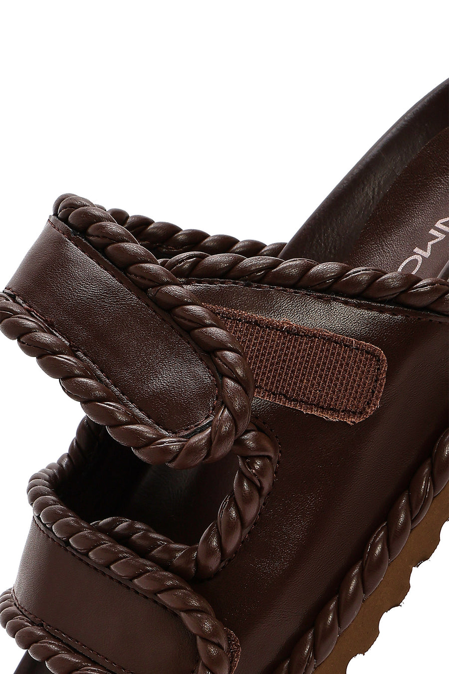 Women's Brown Strappy Slippers