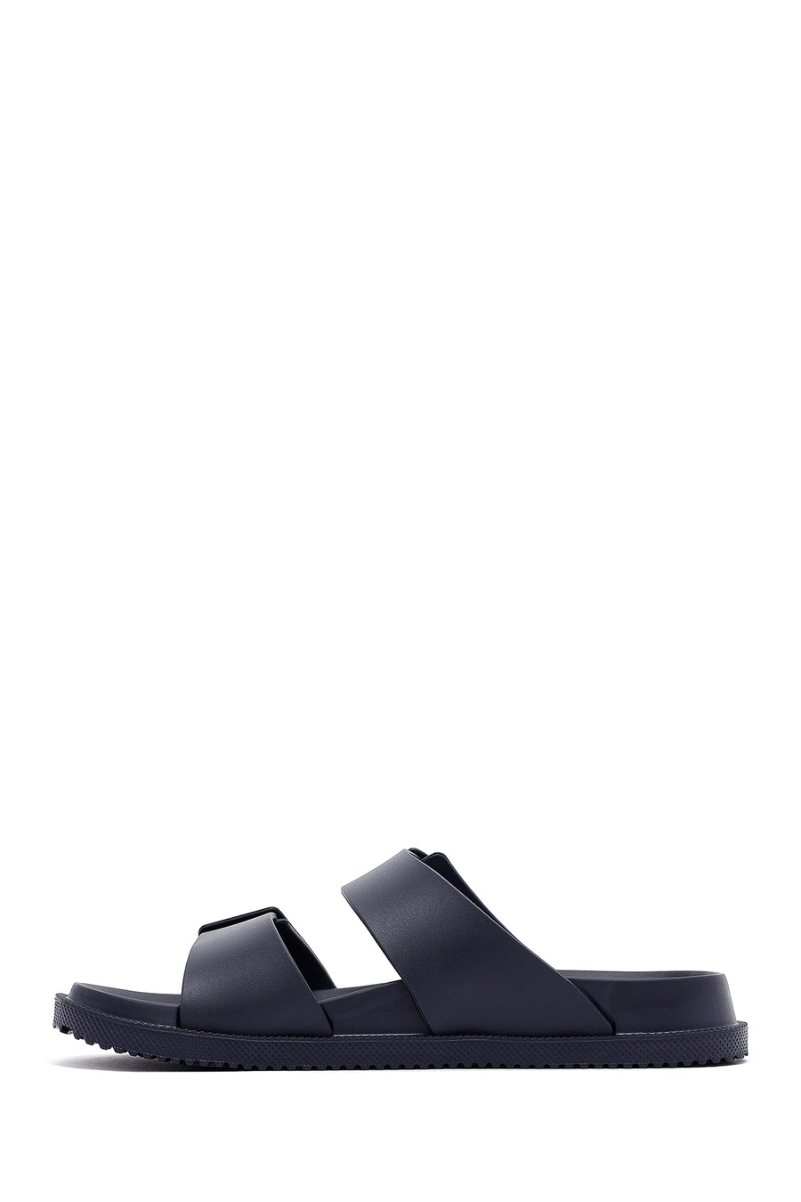 Men's Navy Blue Double Buckle Slippers