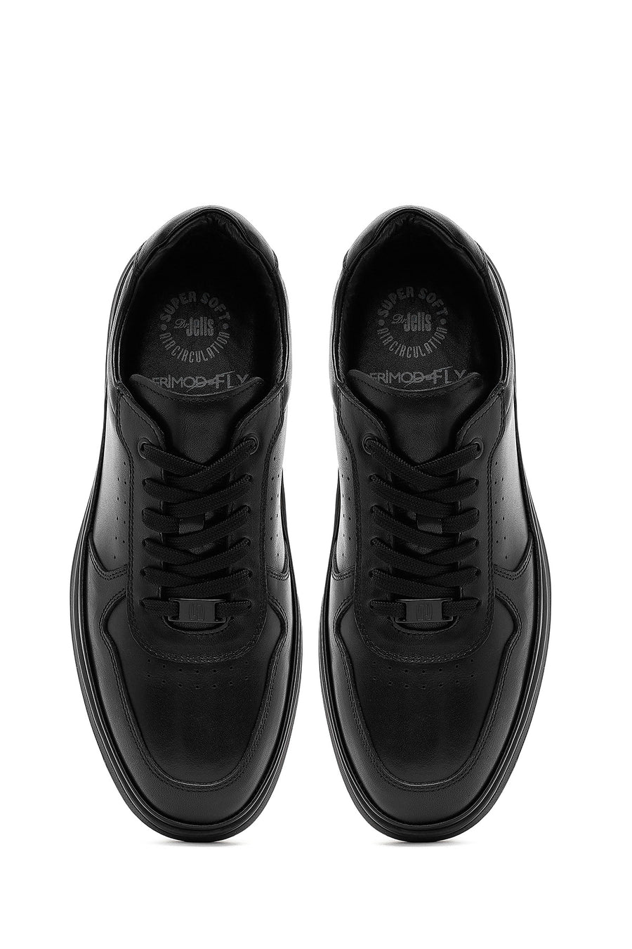 Men's Black Lace-up Leather Casual Shoes