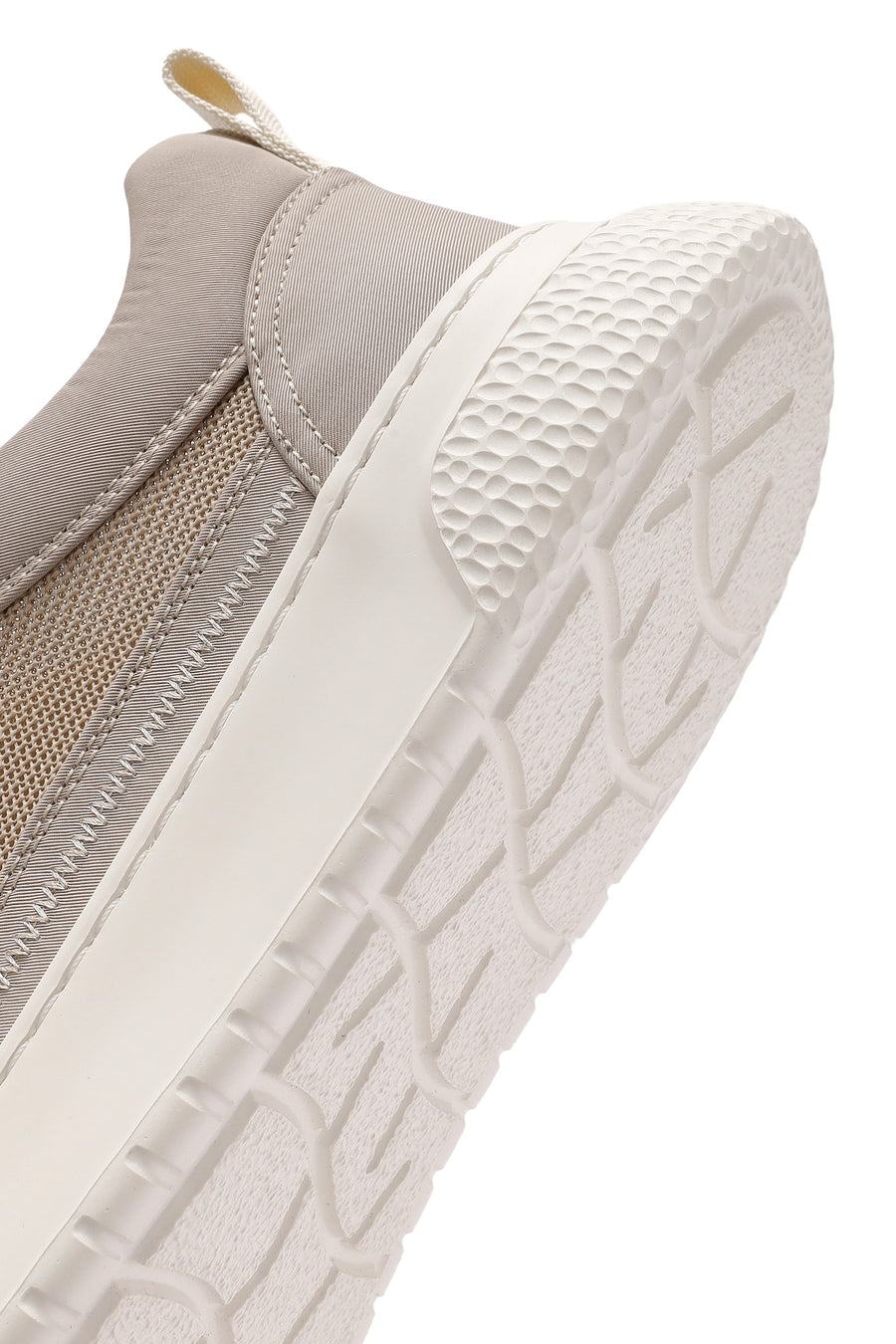 Erkek Bej Bağcıklı Kalın Tabanlı Sneaker