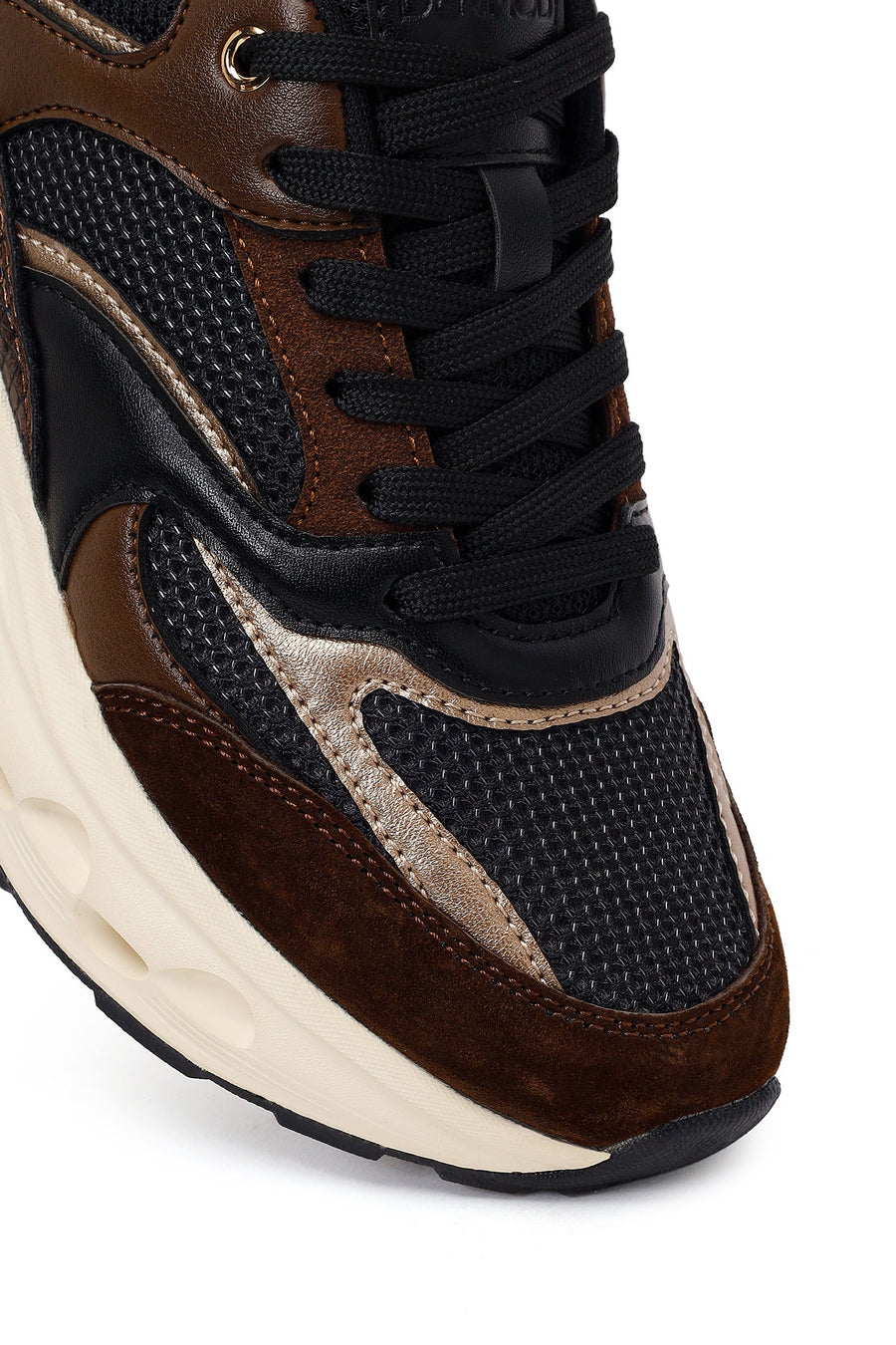 Kadın Kahverengi Bağcıklı Kalın Tabanlı Sneaker
