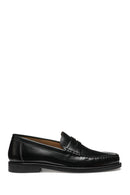 Geox Erkek Siyah U Recanati - Brushs.Lea Deri Loafer | Derimod