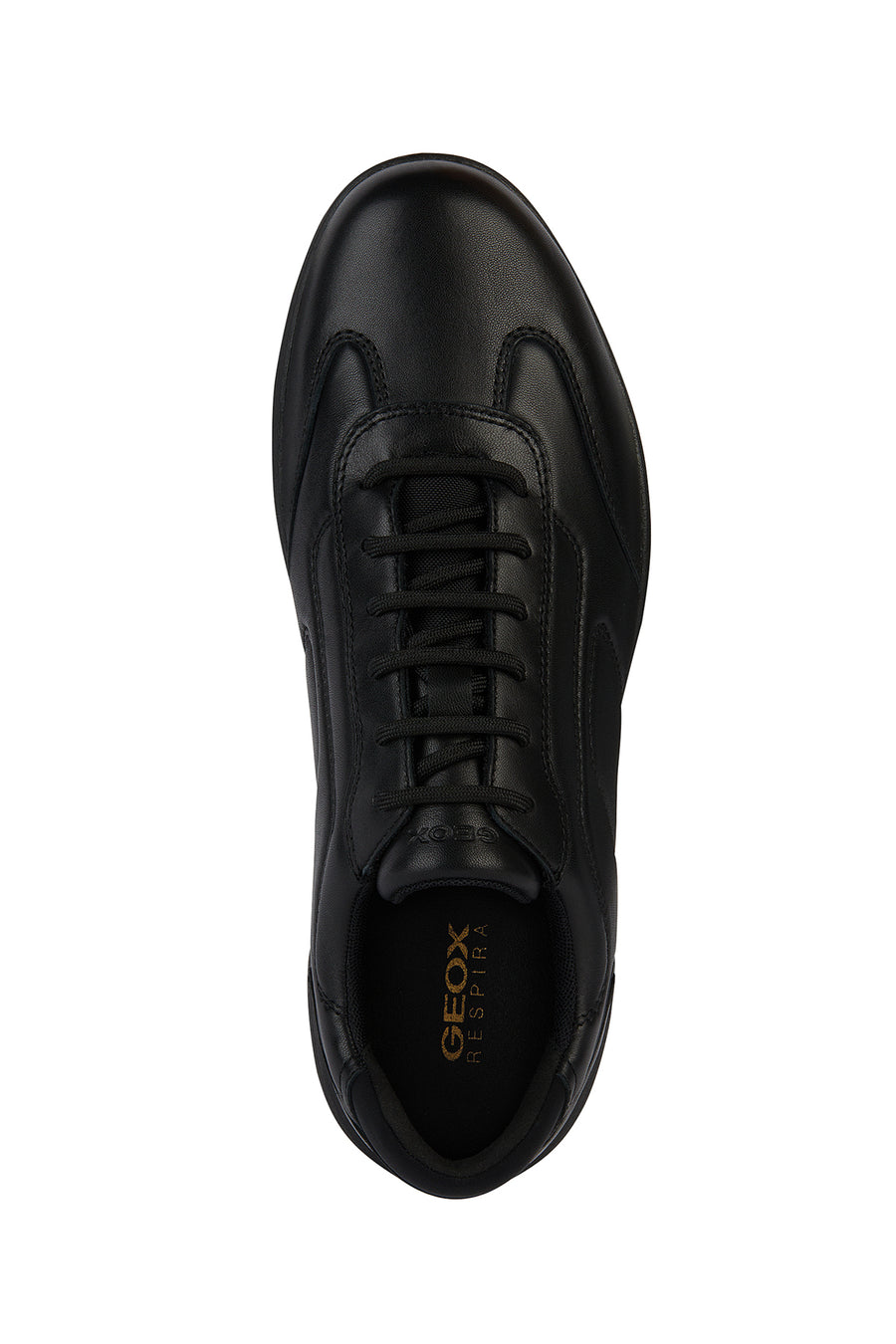 Geox Men's Black Spherica Ec2 Lace-up Leather Sneaker
