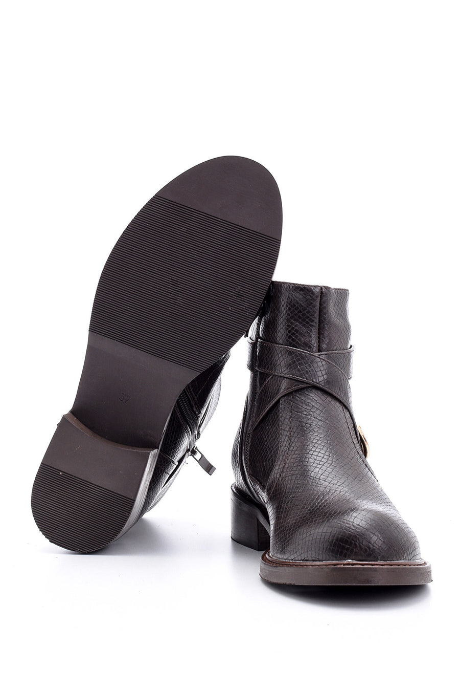 Women's Buckle Detailed Boots