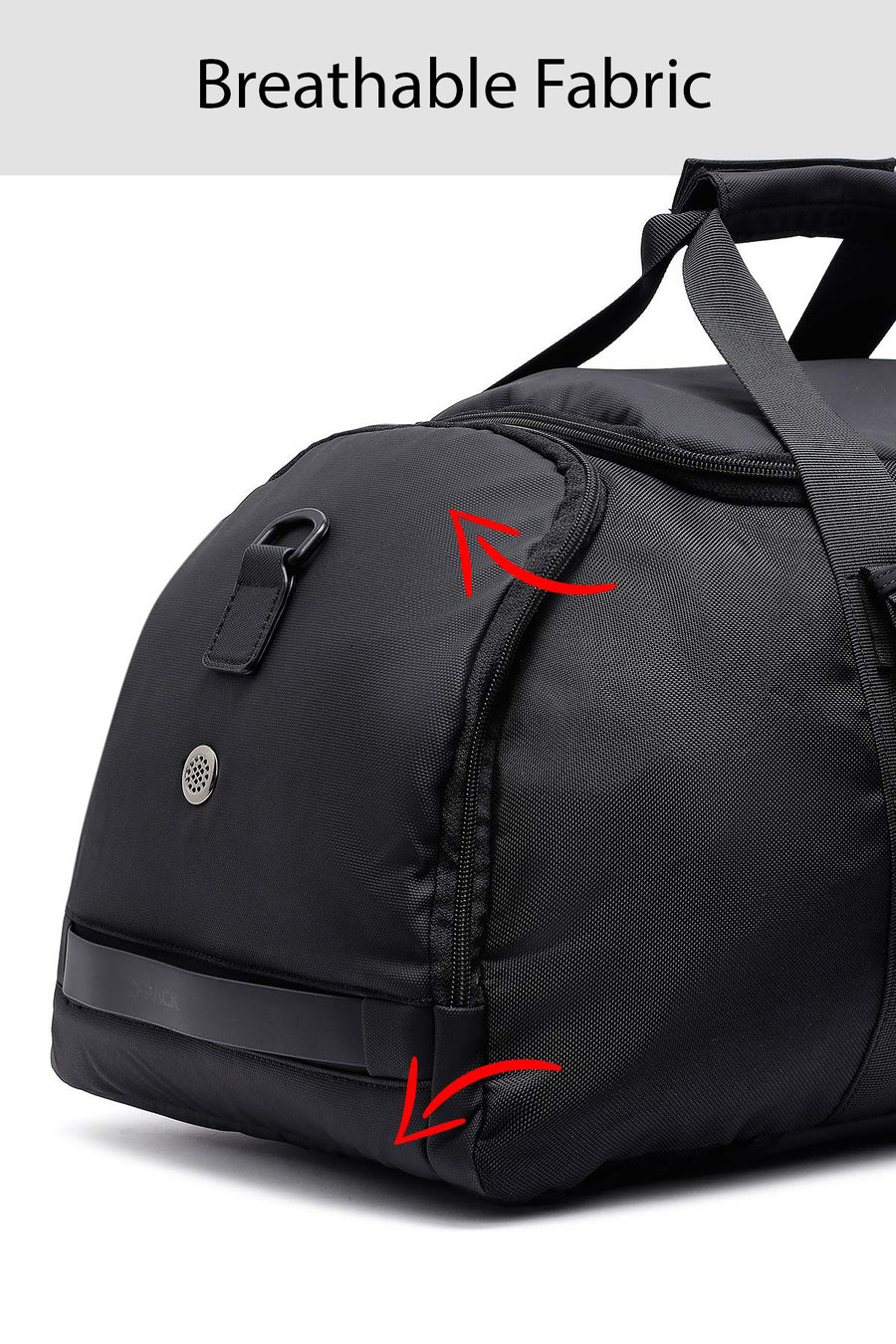 Men's Black Fabric Travel Bag