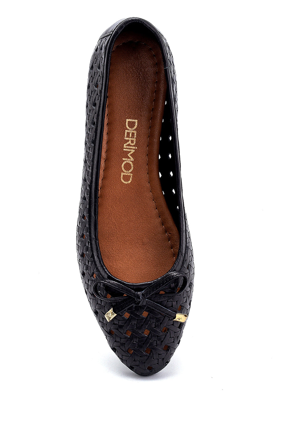 Women's Leather Printed Ballerinas