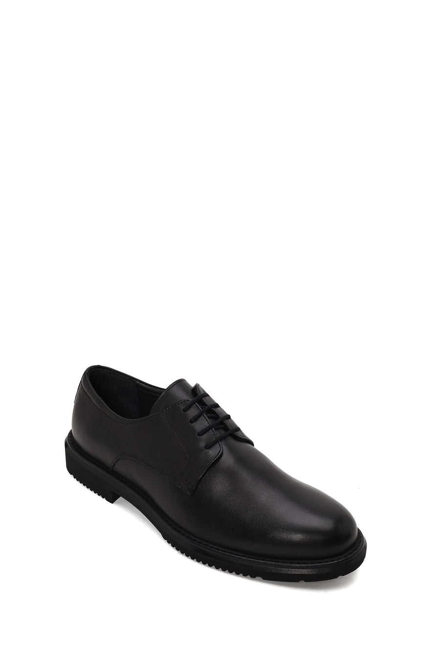 Male Black Lace-up Leather Casual Shoes