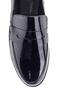 Women's Leather Patent Leather Loafer | Derimod