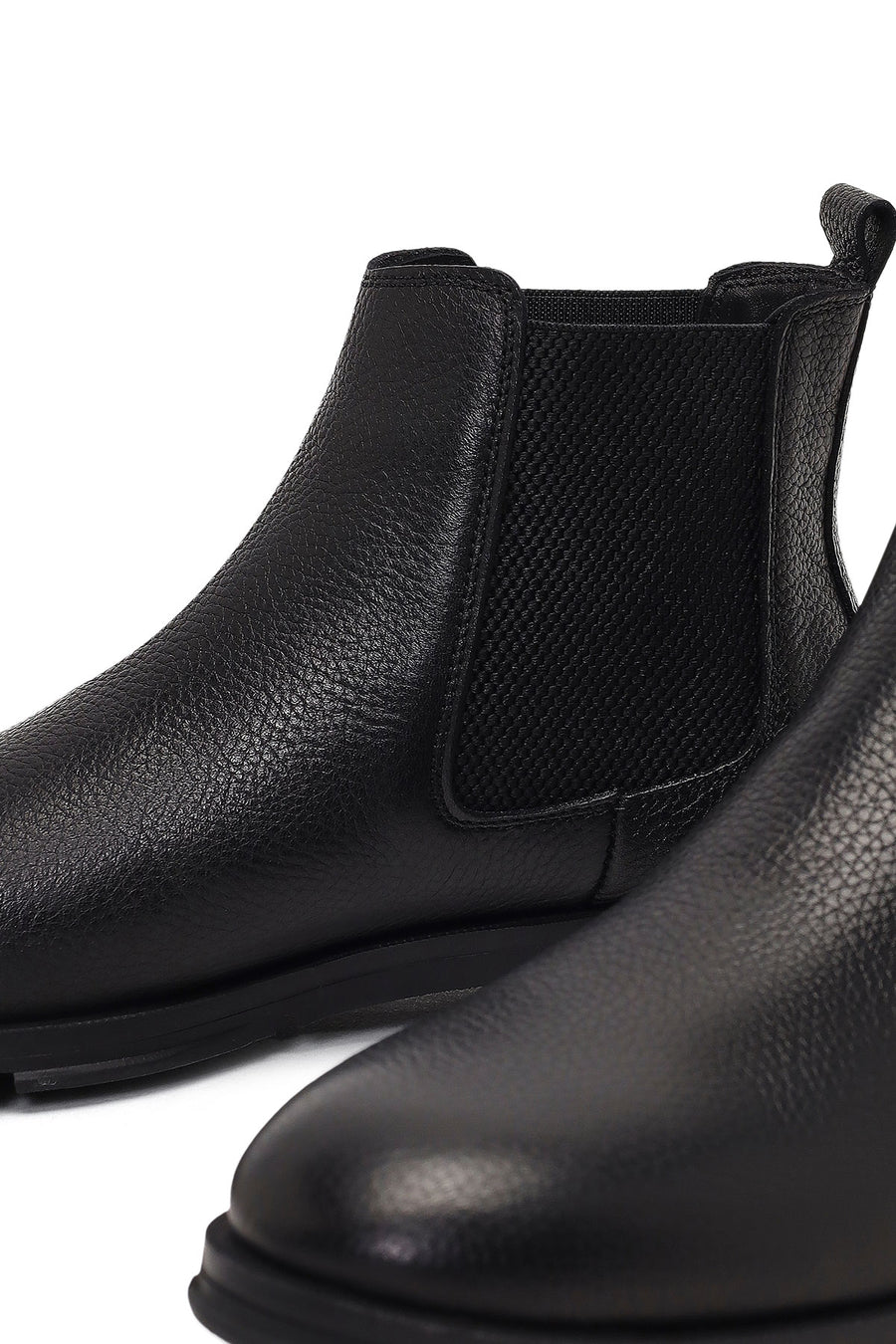 Men's Black Leather Chelsea Boot