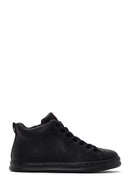 Camper Men's Black Runner Four Leather Sports Boots | Derimod