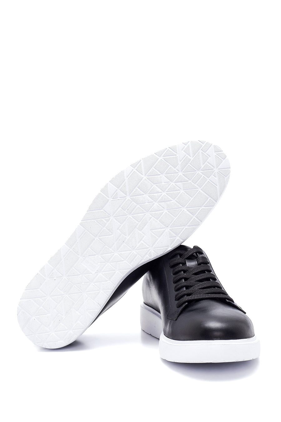 Erkek Siyah Deri Sneaker