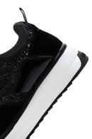 Alberto Guardiani Women's Black Louise Thick Soled Leather Sneaker | Derimod
