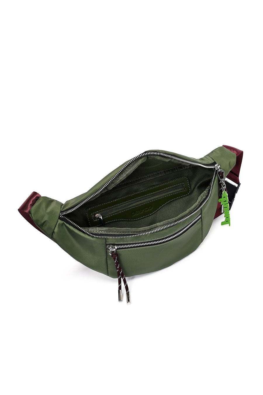 Women's Green Mini Fabric Crossbody Bag
