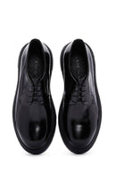 Men's Black Thick Soled Patent Leather Casual Shoes | Derimod