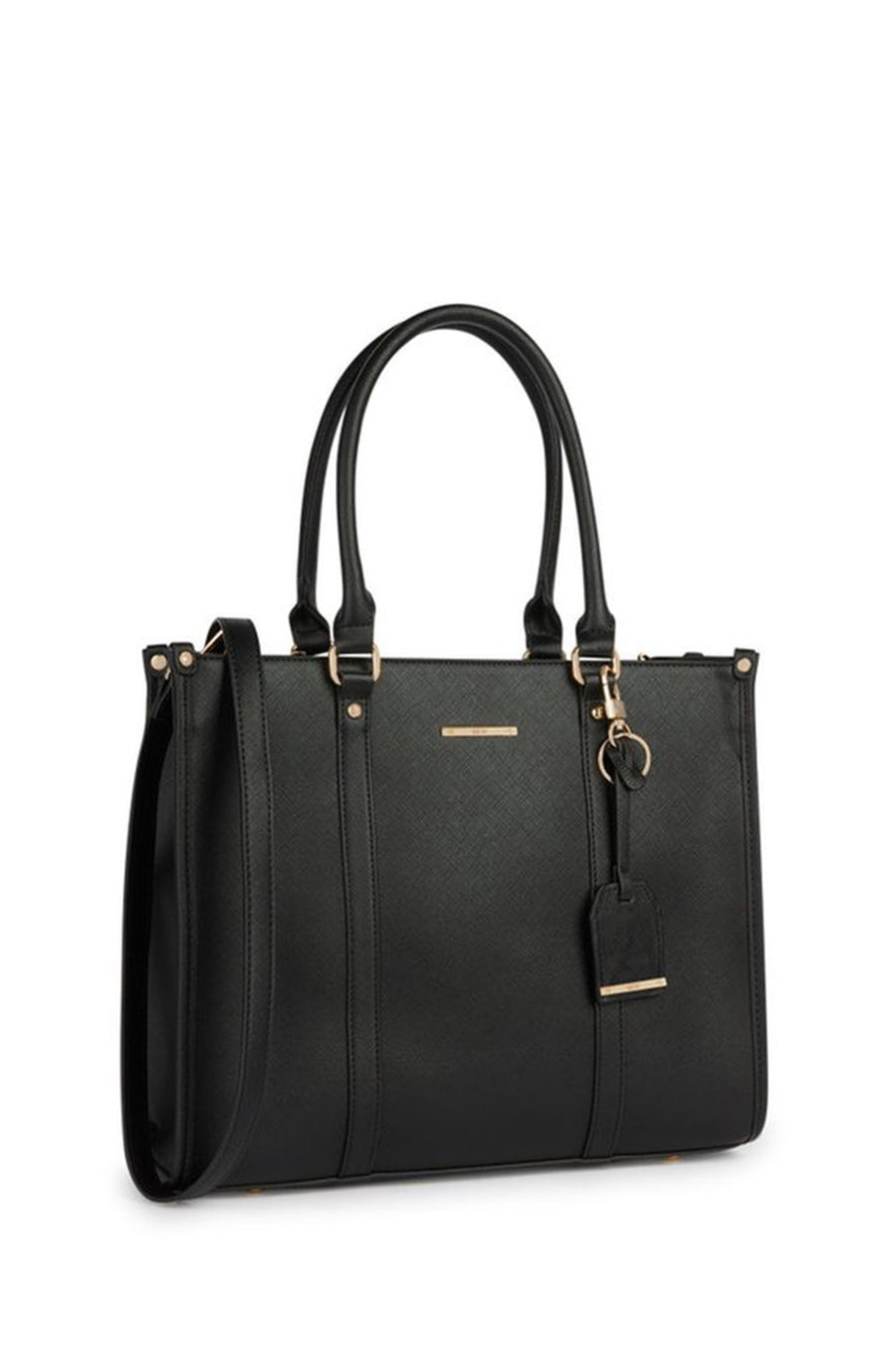 Geox Women's Black Ameris M Long Strap Leather Crossbody Bag