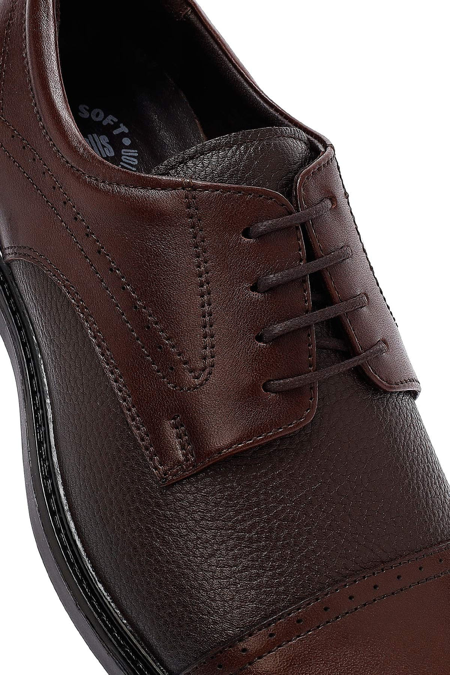 Men's Brown Laced Leather Classic Shoes