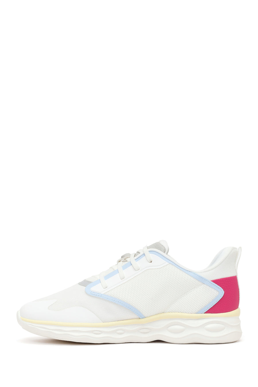 Derimod Zero Woman White Lace-Up Chunky-Soled Fabric Sneakers