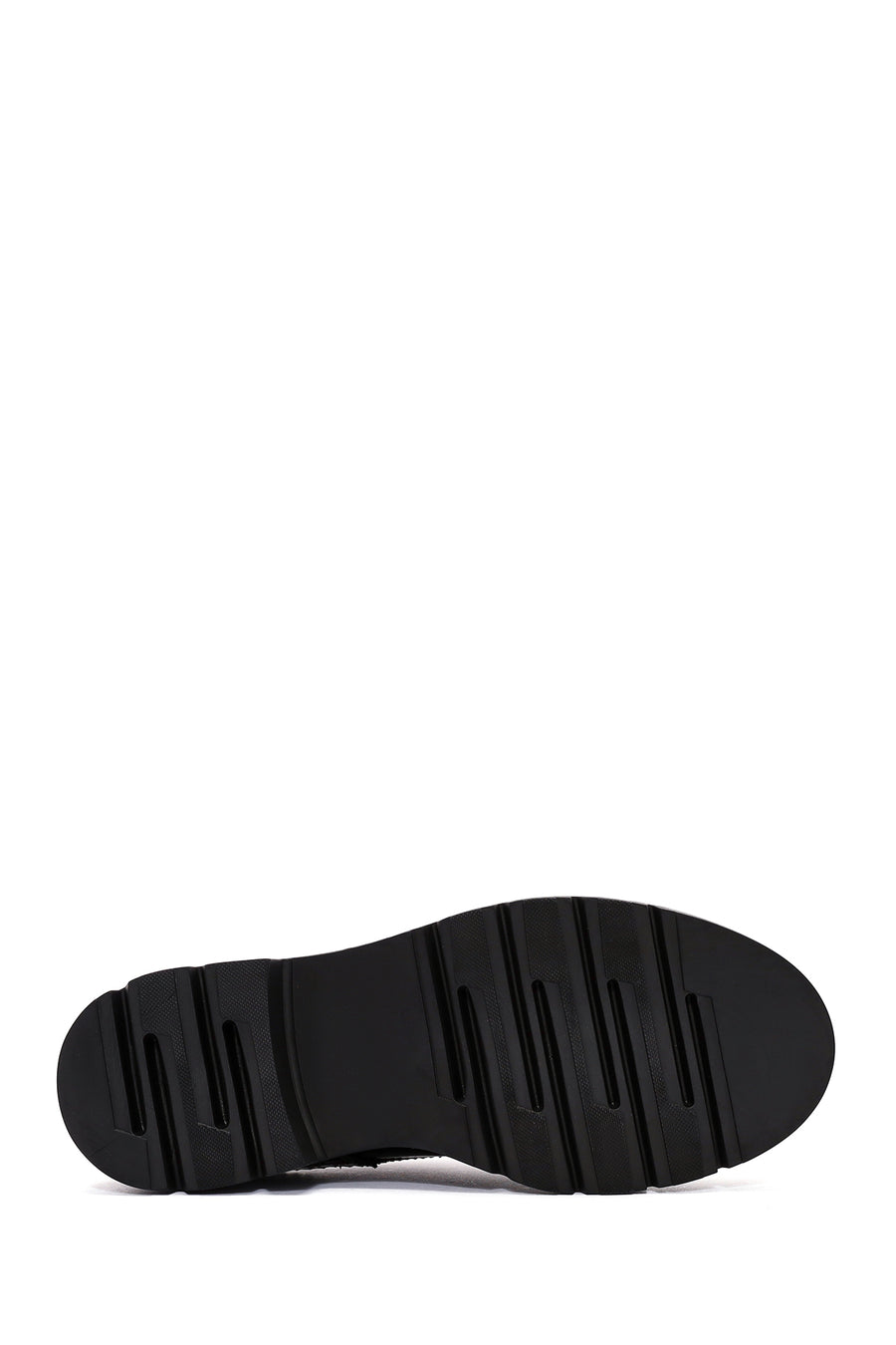 Women's Black Lace-Up Leather Oxford Shoes