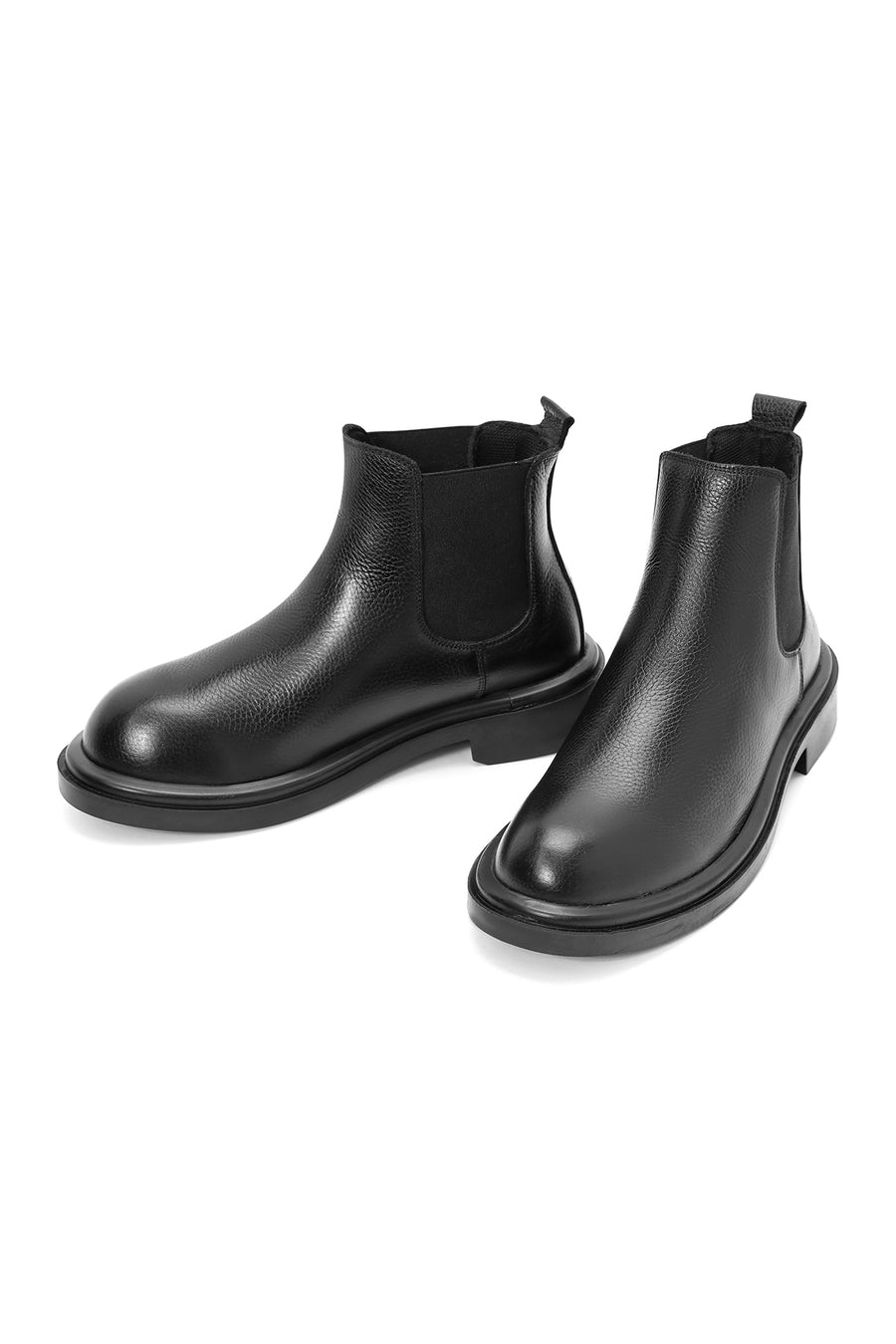 Men's Black Leather Chelsea Boots
