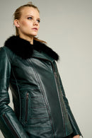 Stella Women's Leather Jacket | Derimod
