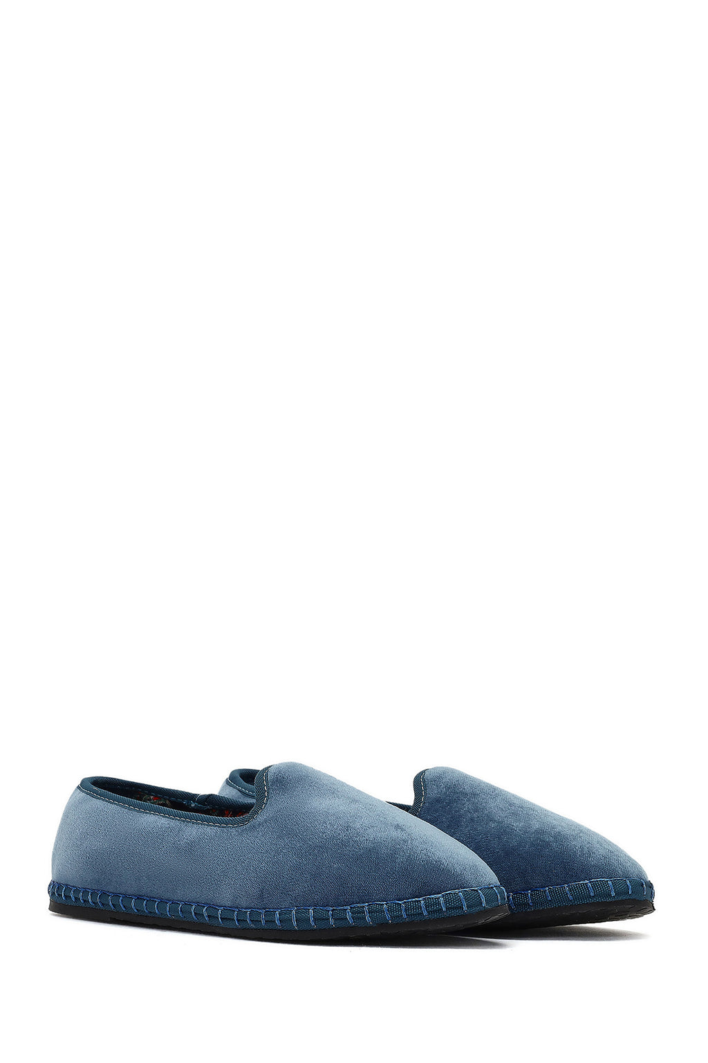 Kadın Mavi Kumaş Loafer