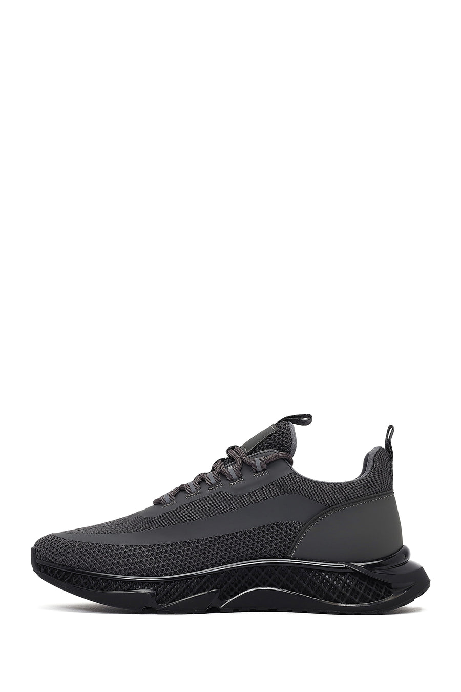 Derimod Zero Male Gray Thick-Soled Lace-Up Fabric Sneaker
