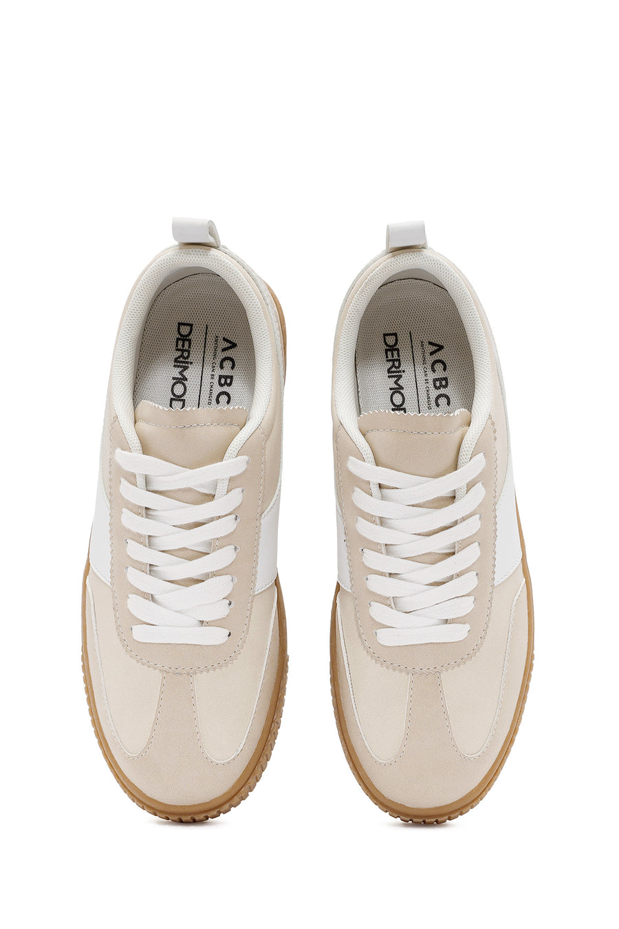 ACBC x Derimod Kadın Bej Bağcıklı Süet Sneaker