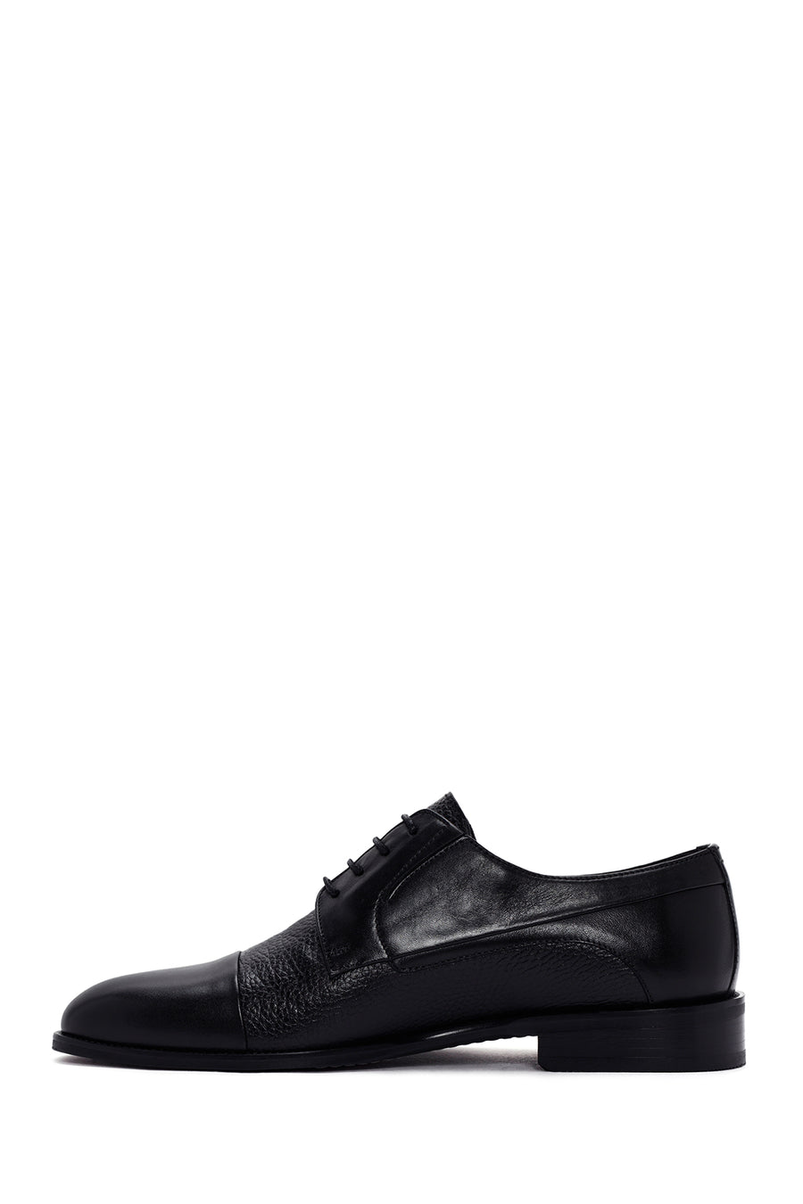 Men's Black Laced Leather Classic Shoes