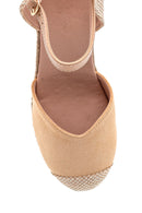 Women's Straw Wedge Heeled Sandals | Derimod