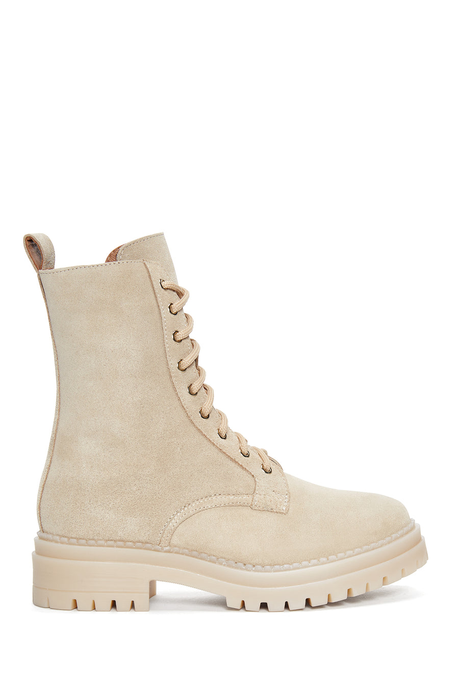 Women's Beige Suede Leather Boots 22WFD140010 | Derimod