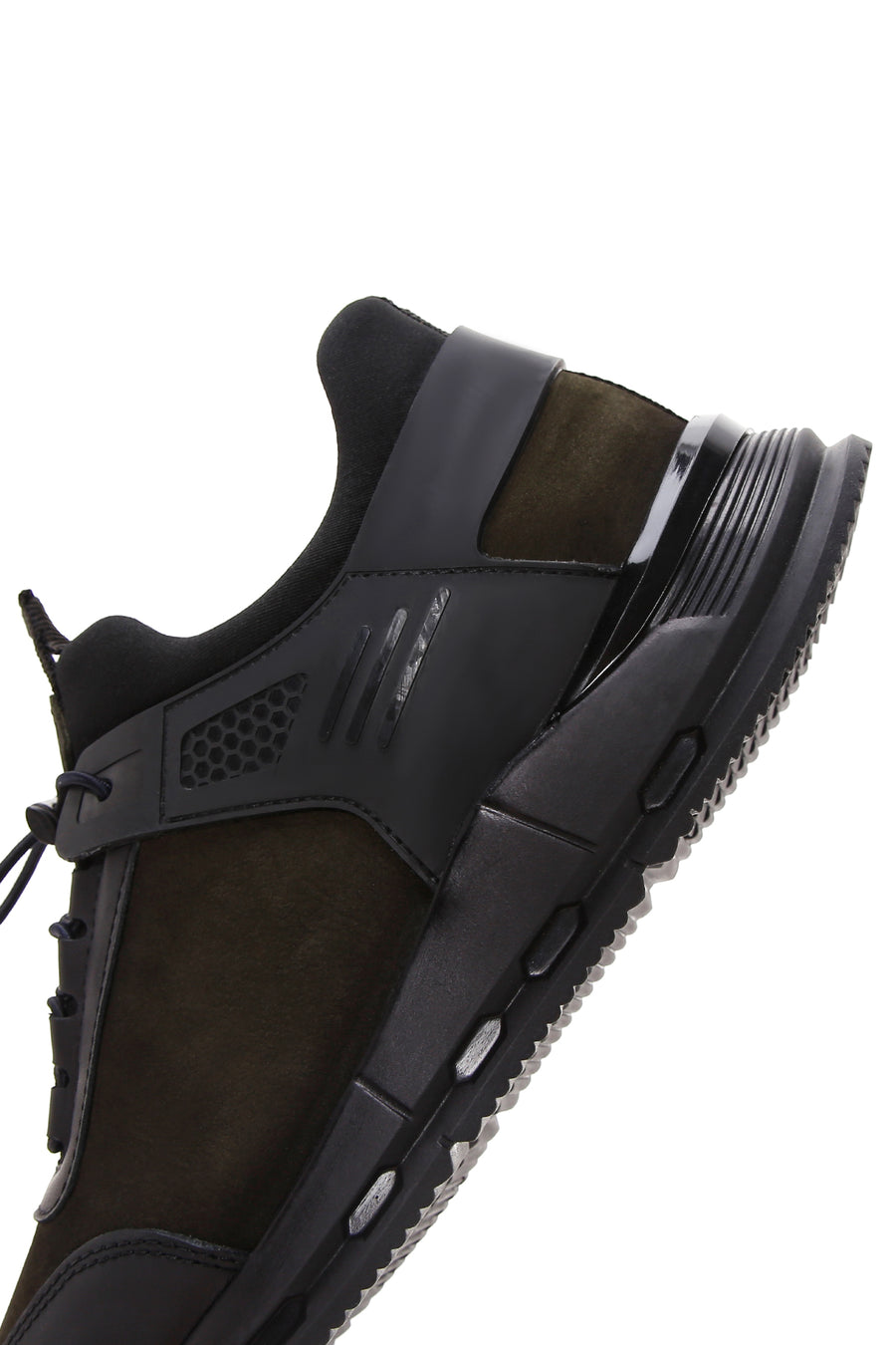 Men's Khaki Lace-Up Nubuck Leather Sneaker