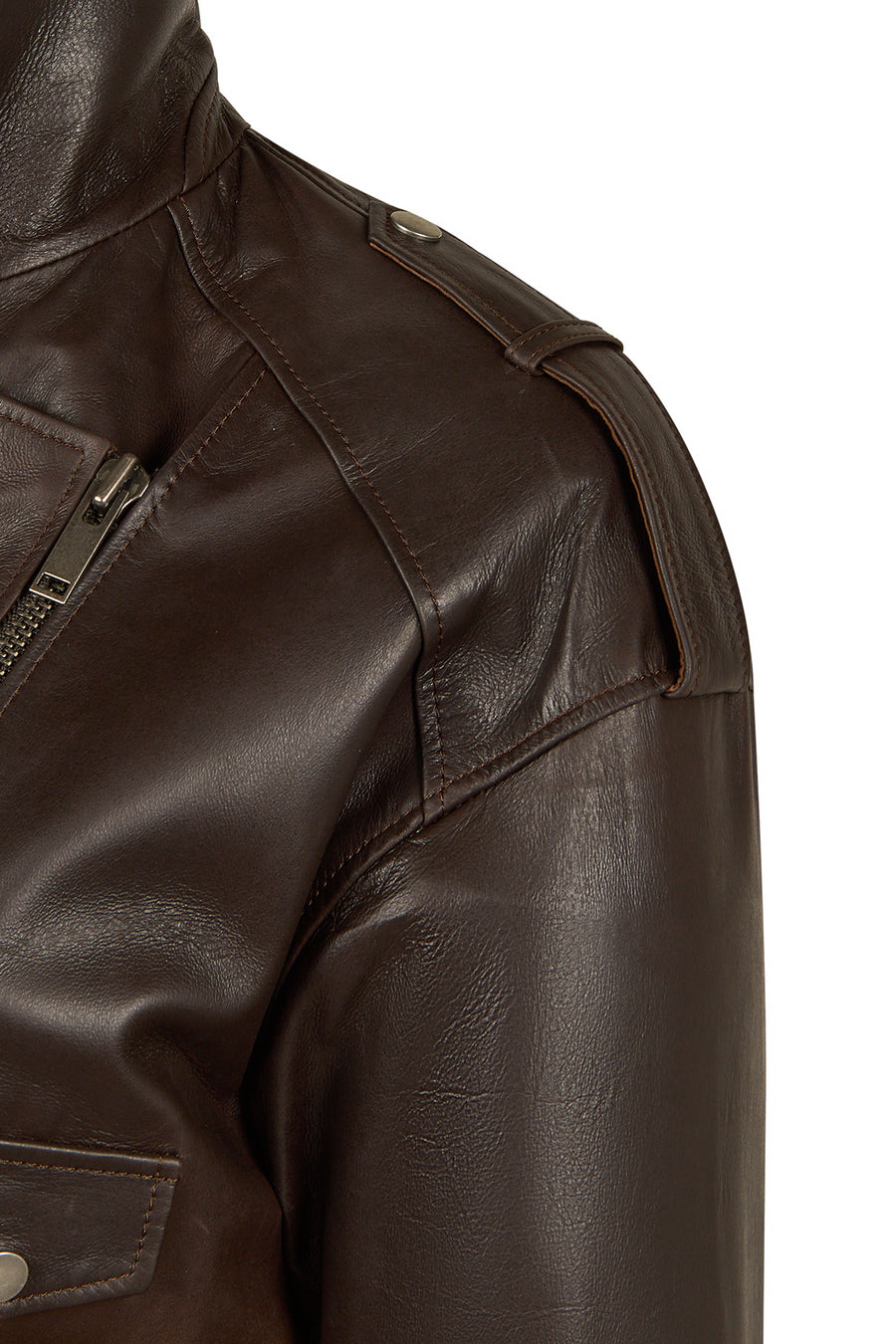 Soho Woman Brown Short Oversize Biker Suede Jacket